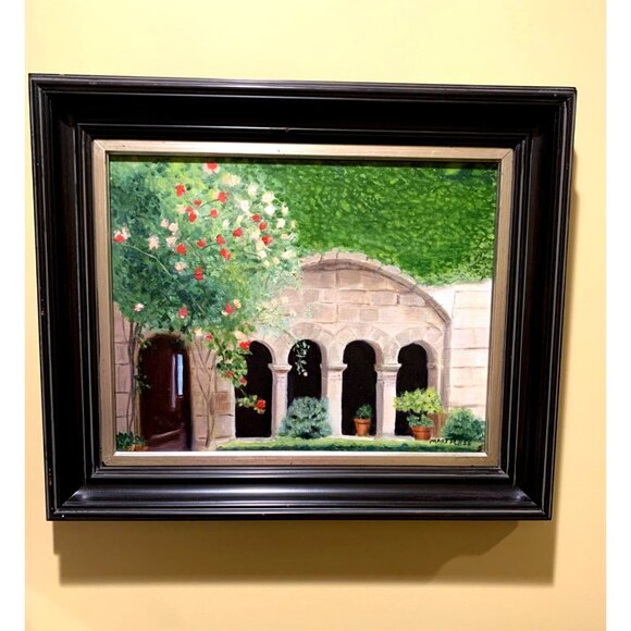 Original Oil Painting Framed & Matted Of Van Gogh's Hospital France By Mary Ples - Picture 11 of 11